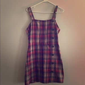 Red Plaid above the knee dress